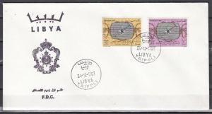 Libya, Scott cat. 348-349. Television in Libya issue. First day cover.  