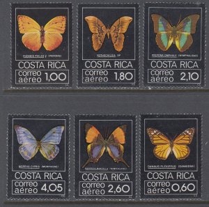 Costa Rica C759-C764 Butterflies MNH VF