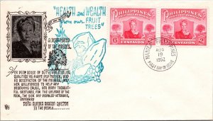 Philippines 1952 FDC - Dona Aurora Aragon Quezon - Manila - J3667