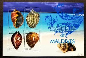 *FREE SHIP Maldives Seashell 2010 Marine Life Shell Beach (ms) MNH