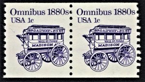 US 1897 MNH VF  1 Cent Omnibus 1880's Pair