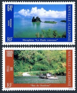 New Caledonia 617-618, MNH. Michel 856-857.  Landscapes 1989. La Poule rookery,