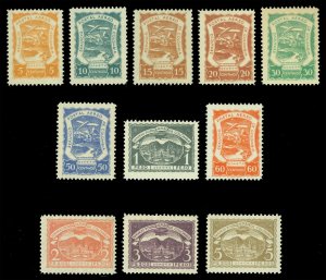 COLOMBIA 1921 SCADTA Airmail set -Plane over river/Bogota Sc# C25-35 mint MNH VF