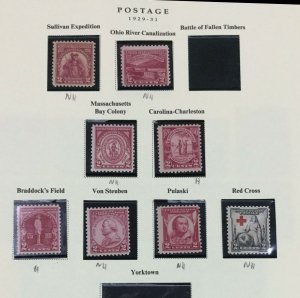 MOMEN: US STAMPS 1929-31 MINT OG NH/H LOT #46331