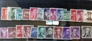 US 1954-1958 Liberty series Scott 1030-1053 complete SET Mint, no hinge, CV-$72