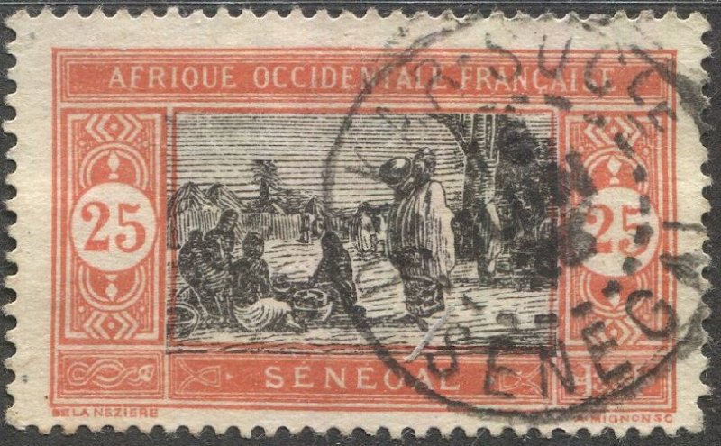 SENEGAL French Colonies Sc 92 Used F-VF, DAKAR-SUCle cancel