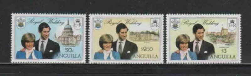 ANGUILLA #444-446 1981 ROYAL WEDDING MINT VF LH O.G