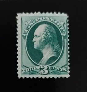 1870-71 3c George Washington, Green Scott 147 Mint F/VF LH