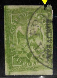 MEXICO Scott 24 Used coat of Arms stamp small problem at top nice vera cruz opt