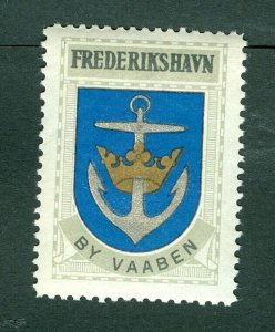 Denmark. Poster Stamp 1940/42. Mnh. Town: Frederikshavn. Coats Of Arms: Anchor