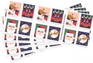 Christmas Forever Stamps 5 Booklets 100pcs