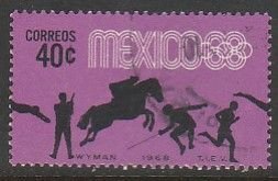 MEXICO 991, 40¢ Pentathlon 4th Pre-Olympic Set Used SINGLE. F-VF. (743)