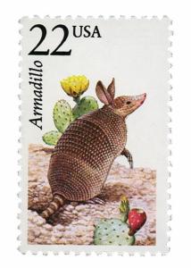 1987 22c Armadillo, North American Wildlife Scott 2296 Mint F/VF NH