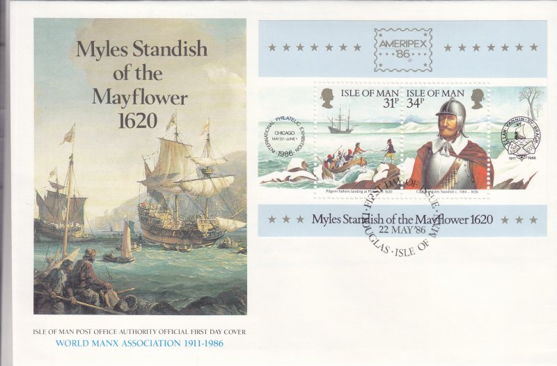 1986, Isle of Man: Ameripex, FDC (S18803)