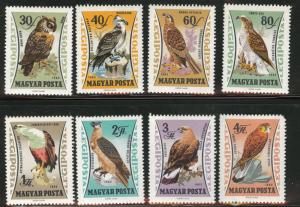 HUNGARY Scott C228-235 MH* Bird set 1962 