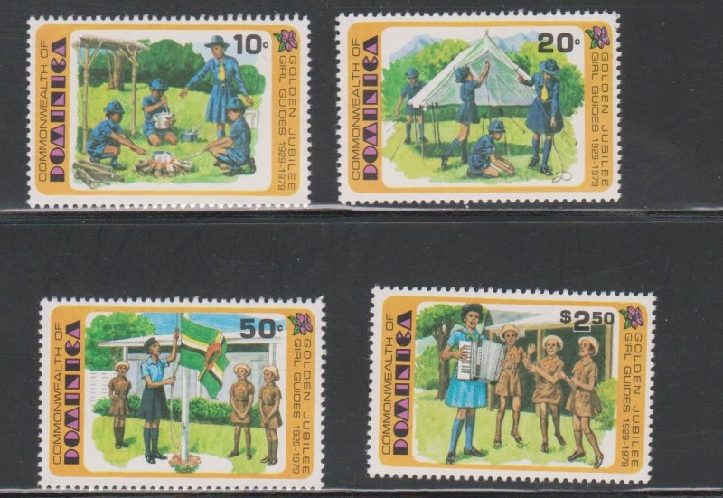 Dominica # 630-633, Giel Guides 50th Anniversary, Mint NH, 1/2 Cat.