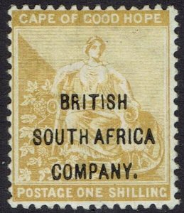 RHODESIA 1896 OVERPRINTED CAPE HOPE 1/-  