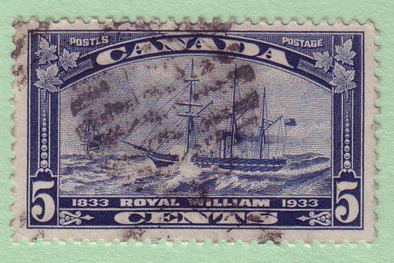 204 Canada 5c Royal William, used