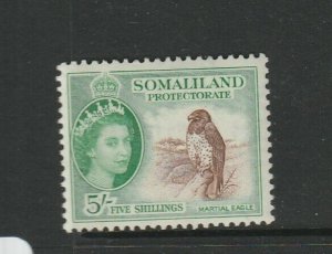 Somaliland 1953/8 5/- Bird MM SG 147