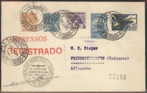 Brazil 1935 Graf Zeppelin Germany 12th SAF Mi409 Cover Unlisted Variant B 111182