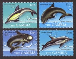 Gambia Sc# 3234-7 MNH Whales & Dolphins