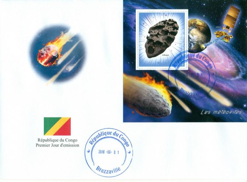 Space Meteorites Minerals Astronomy Congo FDC first day covers set