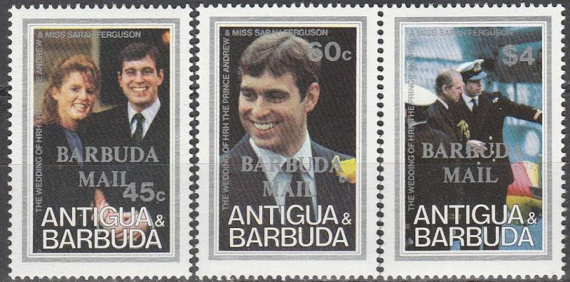 Barbuda #809-11 MNH  CV $7.15 (A16240)