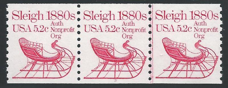 Scott 1900 Pl #3 Line Strip of 3, Never Hinged, OG, 1939 ...