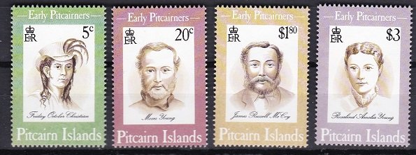 Pitcairn Islands 1994 Scott 399-402 Early Pitcairners MNH