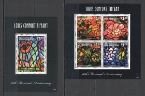 B0289 2013 Micronesia Art Louis Comfort Tiffany Michel 19 Eu Kb+Bl Mnh