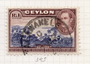 Ceylon 1938 GVI Early Issue Fine Used 1R. NW-206760