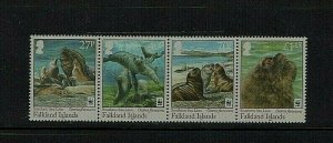 Falkland Islands: 2011,Endangered Species, Southern Sea Lions, MNH set