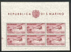 SAN MARINO #C117 Mint NH - 1961 1000 l Helicopter S/S