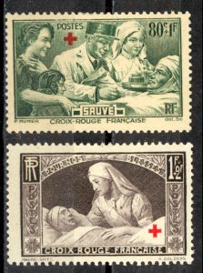 France Sc# B101-B102 MH 1940 Red Cross