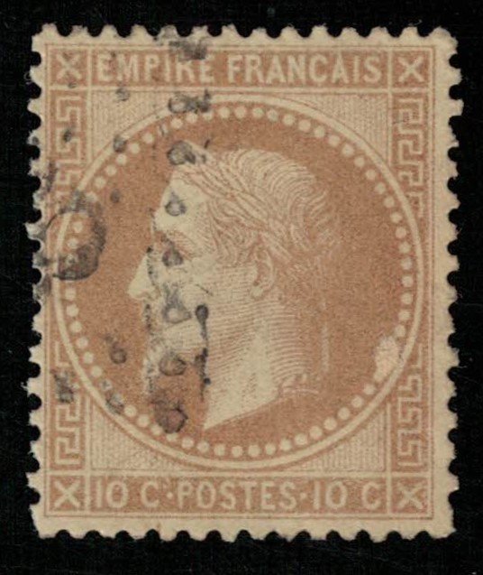 France, 1863-1870 Emperor Napoléon III, 10 c, YT #28 (Т-7982)