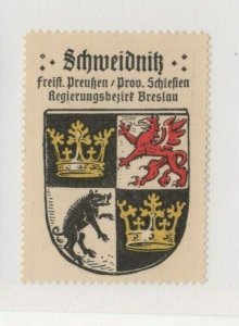 Germany- Kaffee Hag Vignette Advertising Stamp- Crest of Schweidnitz Prussia -NG