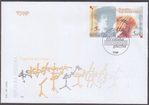 CROATIA Sc # 542a-b FDC - COMPOSERS and MUSIC