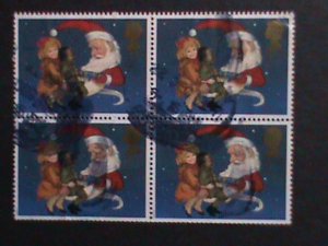 GRATE BRITAIN  CHRISTMAS STAMPS USE BLOCK-VF-FANCY CANCEL WE SHIP TO WORLDWIDE