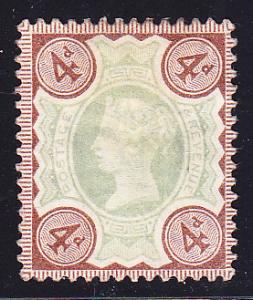 Great Britain 1887 4d Queen Victoria Jubilee  F/VF/Mint(*)