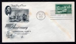 US 1021 Commodore Perry Artcraft U/A FDC