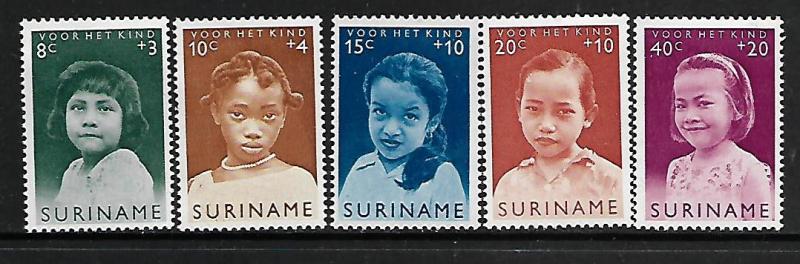 SURINAME B94-B98 MNH C/SET GIRLS OF DIFFERENT NATIONALITIES