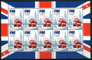 Australia 2012 The Road to London - Olympics 60c Sheetlet of 10 MNH