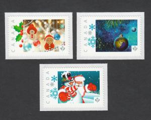 lq. CHRISTMAS =XMAS=SANTA= picture postage set 3 stamps MNH Canada 2013 [p3x3]
