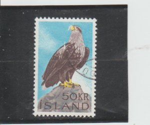 Iceland  Scott#  378  Used  (1966 White-Tailed Sea Eagle)