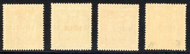 Niue 1941-45 New Zealand Postal-Fiscal Stamps Ovpt Sc# 86-89 Mint VF/XF OG VLH ⚡