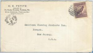 72391 -  NEWFOUNDLAND - POSTAL HISTORY:   Cover to USA 1945