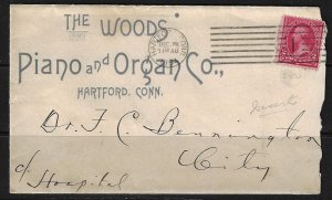 US 1894 MUSIC THE WOODS PIANO & ORGAN CO HART FORD