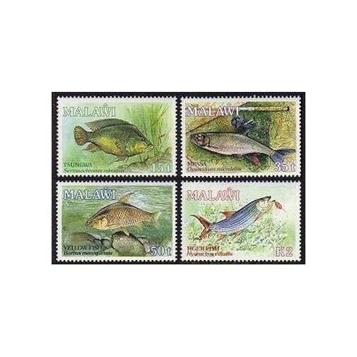 Malawi 542-545,MNH.Michel 525-528. Angling Society-50,1989.Tropical fish.