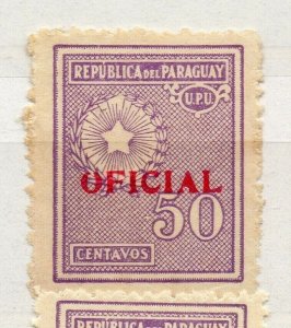 Paraguay 1935 Early Issue Fine Mint Hinged 50c. Official Optd NW-175882