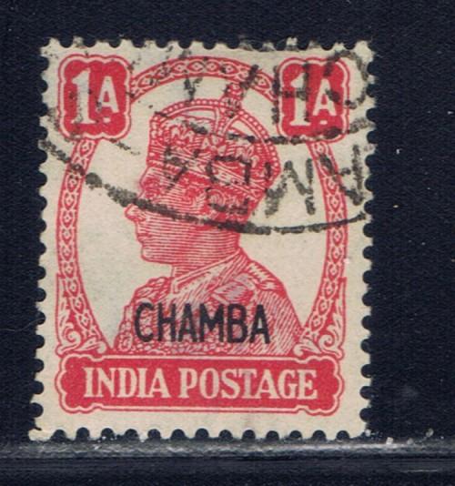 India-Chamba 92 Used 1943 overprint issue 